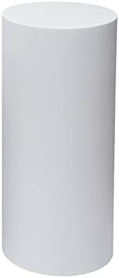 5Pcs White Cylinder Pedestal Stands for Events