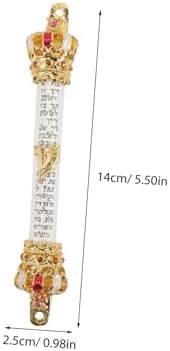 Jerusalem Mezuzah Case with Scroll Red