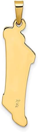 FJC Finejewelers Two Tone Gold Mezuzah Charm 31 x 7 mm