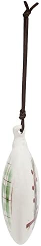 DEMDACO Dean Crouser Cardinal Wreath Winter White Ceramic Wreath Ornament