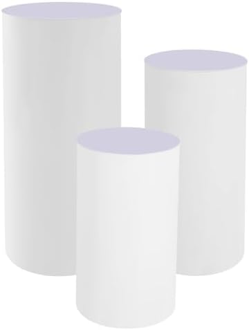 3Pcs Cylinder Pedestal Stands for Party