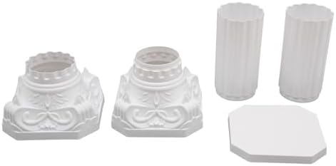 2 Pieces Roman Columns with Bases for Wedding Events