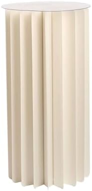Efavormart 24 Inch Ivory Accordion Folding Pedestal Box
