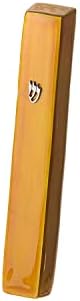 Judaica Mezuzah Large Enamel Gold Door Ornament