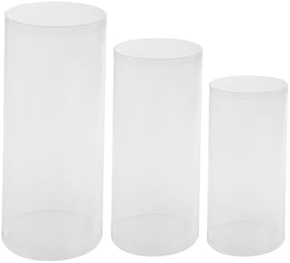 3PCS Cylinder Pedestal Stands for Wedding Displays