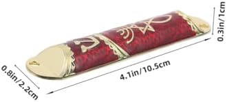 Unomor 2 Sets Pewter Metal Mezuzah with Scroll