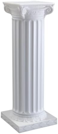 Empire Style Floral Display Pedestal 40 Inch White Plastic
