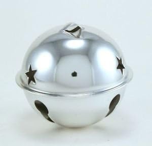 Charmed Large Christmas Star Jingle Sleigh Bell Ornament Pack of 6 Silver