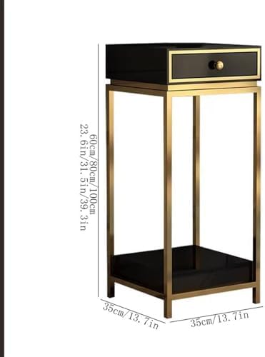 Modern Stainless Steel Bonsai Base Pedestal Stand with Drawer