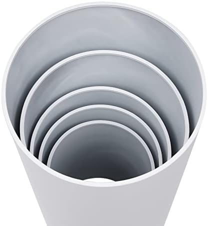 5Pcs White Cylinder Pedestal Stands for Events