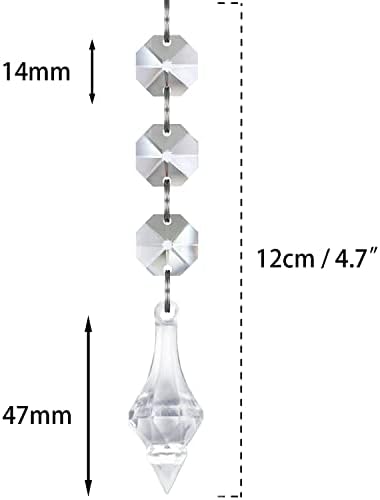 Jishi 30pk Crystal Finial Ornaments for Christmas Decorations