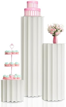 Cylinder Stands for Party Paper Pillars Cake Display Pedestal
