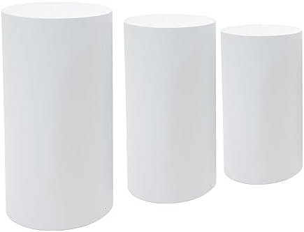 3PCS Cylinder Pedestal Display Stand for Events Decor