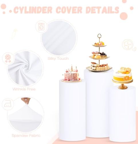 FUHSY Spandex Cylinder Stand Covers Set of 3