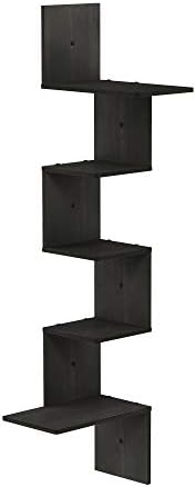 Furinno Rossi 5-Tier Floating Shelf - EspressoBlack