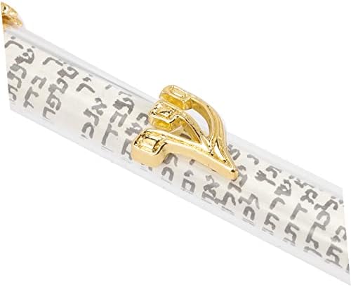 Jerusalem Mezuzah Case with Scroll Red