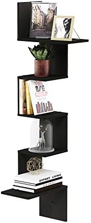 Furinno Rossi 5-Tier Floating Shelf - EspressoBlack