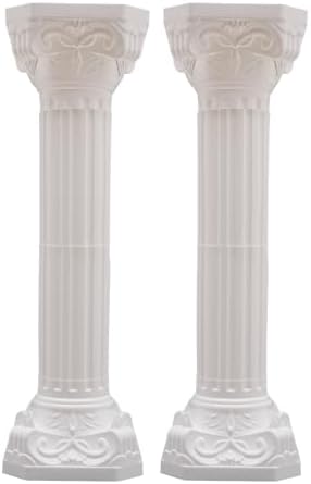 2 Pieces Roman Columns with Bases for Wedding Events
