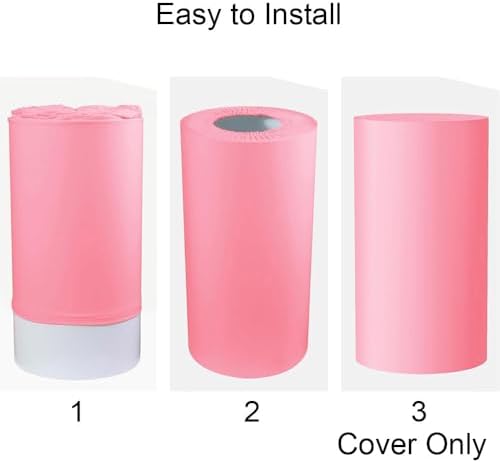 NAWTOR Cylinder Pedestal Stand Covers 3PCS Pink