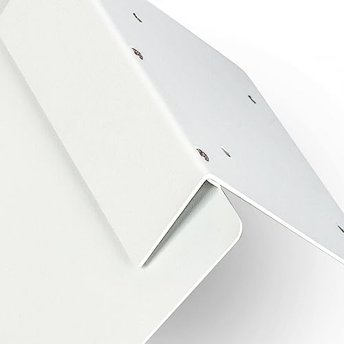 ECOSEAO Floating Book Shelves Wall Mount Heavy-Duty Iron White 4 Pack