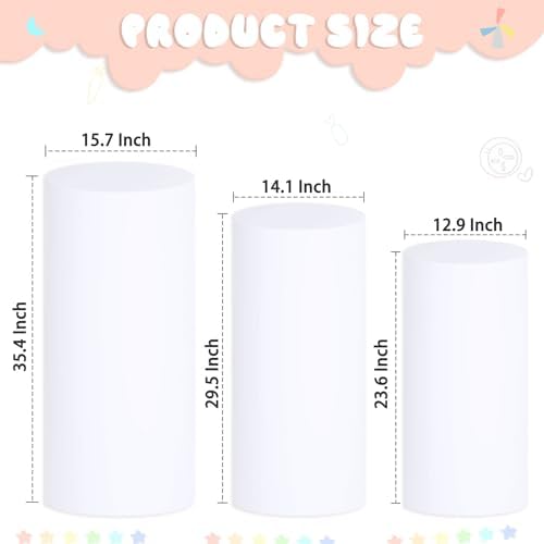FUHSY Spandex Cylinder Stand Covers Set of 3