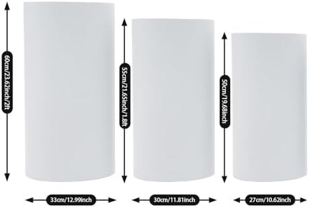 3 Piece Cylindrical Display Stand Pedestal Set