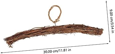 Sosoport Rattan Wreath Hanger Front Door Decor
