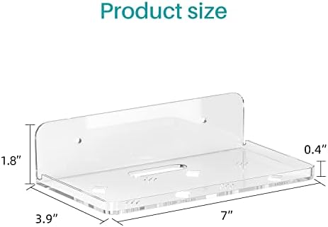 Wall Mount Floating Shelf for Security Camera and Mini Speaker Storage