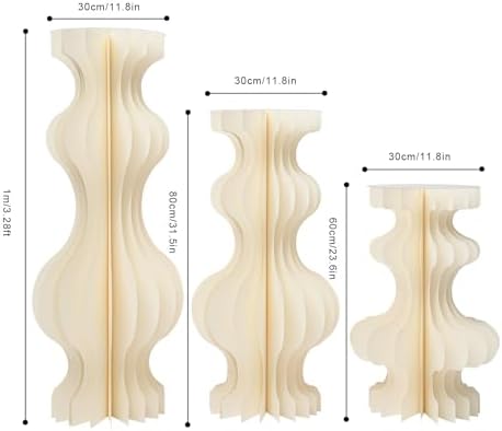 WOQLIBE 3pcs Cylinder Pedestal Stands for Parties