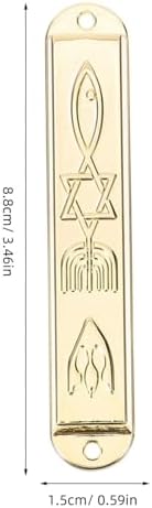 1pair Antique Metal Mezuzah Scroll Door Ornament for Home Blessings