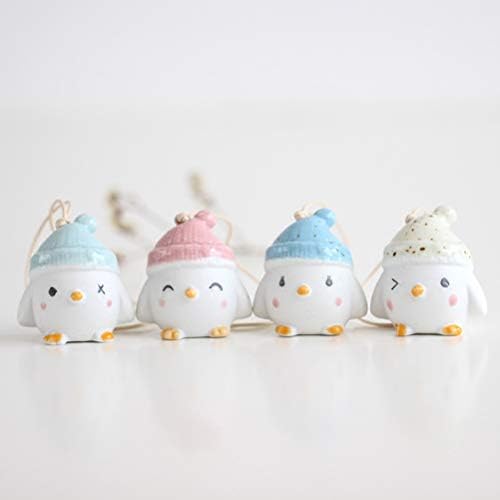 SOIMISS 2pcs Ceramic Chick Hanging Bell Pendant