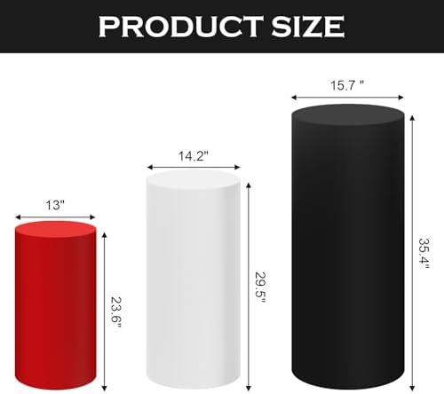 SaitiMade 3pcs Cylinder Stand Covers Set