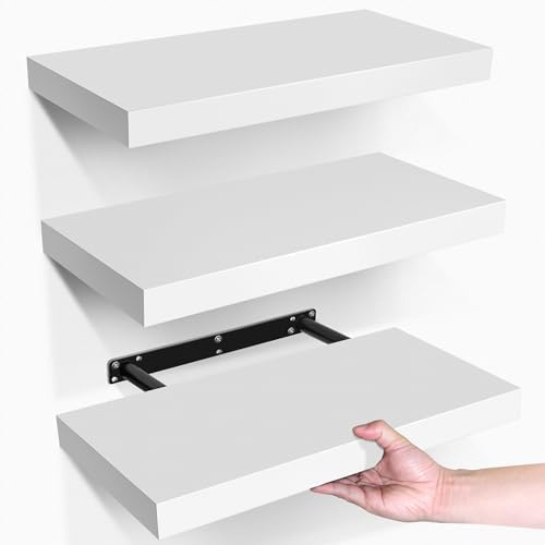 LaVie Home Floating Shelves Set of 3 Modern White