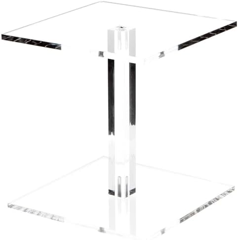 Plymor Clear Acrylic Square Pedestal Display Riser