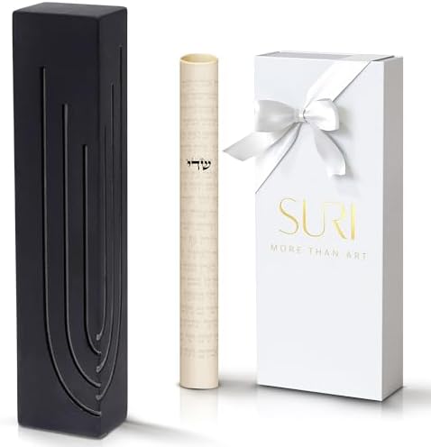 SURI Modern Mezuzah with Scroll and Gift Box