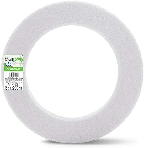 FloraCraft CraftFom Wreath 2 x 118 Inches White
