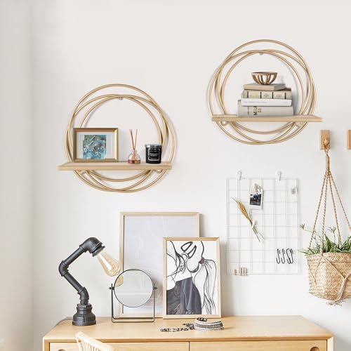 Oakrain Small Floating Shelves Set of 2 Wall Mount
