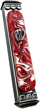 Tamara Baskin Art Glass Mezuzah Red Vanilla