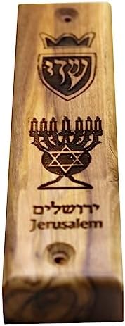Handmade Olive Wood Mezuzah Case