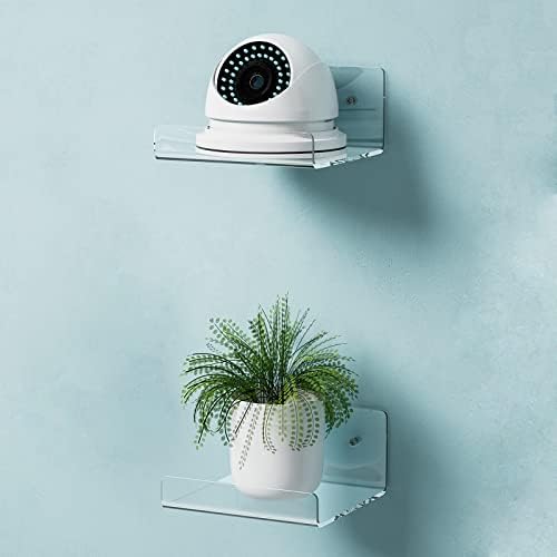 Weronique 2-Pack Clear Floating Wall Shelves