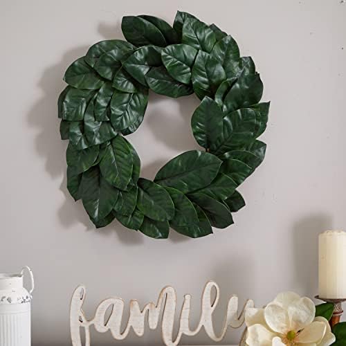 Nearly Natural 24 Inch Artificial Magnolia Leaf Wreath