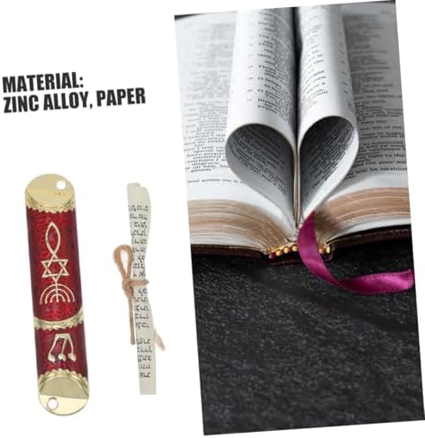 Ciieeo 2 Sets Metal Mezuzah Scroll Door Ornament