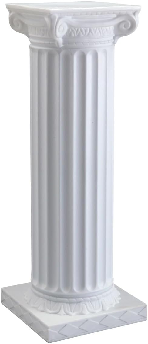 Empire Style Floral Display Pedestal 40 Inch White Plastic