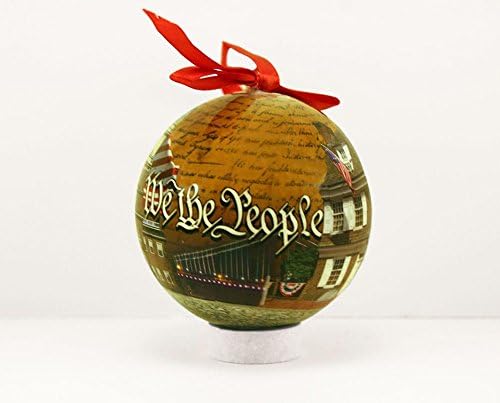 Liberty Bell 80mm Christmas Ball Ornament for Home Decor
