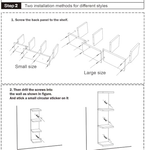 DrWall 7 Tier Floating Shelves Set of 2