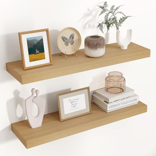 Venusmiles Floating Shelves 2 Pack 24 Inches Wide