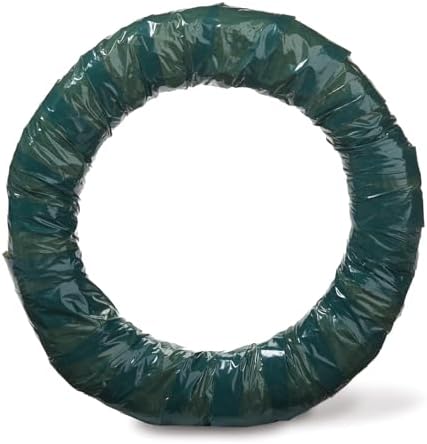 FloraCraft 24 Inch Green Plastic-Wrapped Wreath Form
