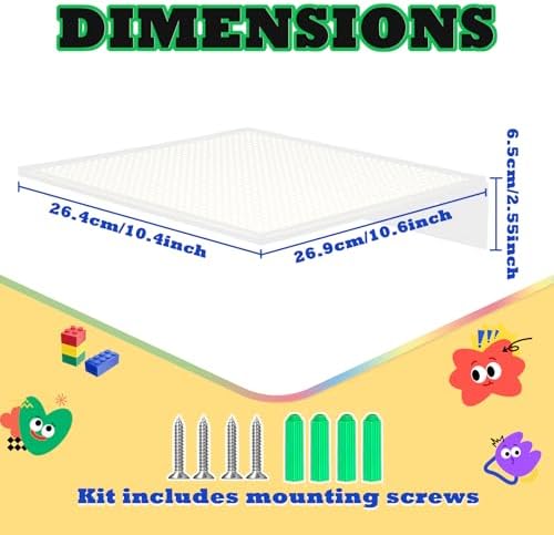 2 Pack Floating Shelves for Lego and Toy Blocks