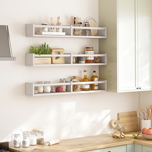 Fixwal 32in Floating Bookshelves Set of 3 for Baby Nursery