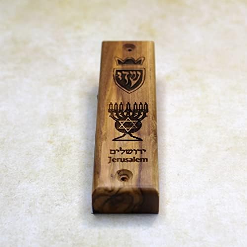 Handmade Olive Wood Mezuzah Case